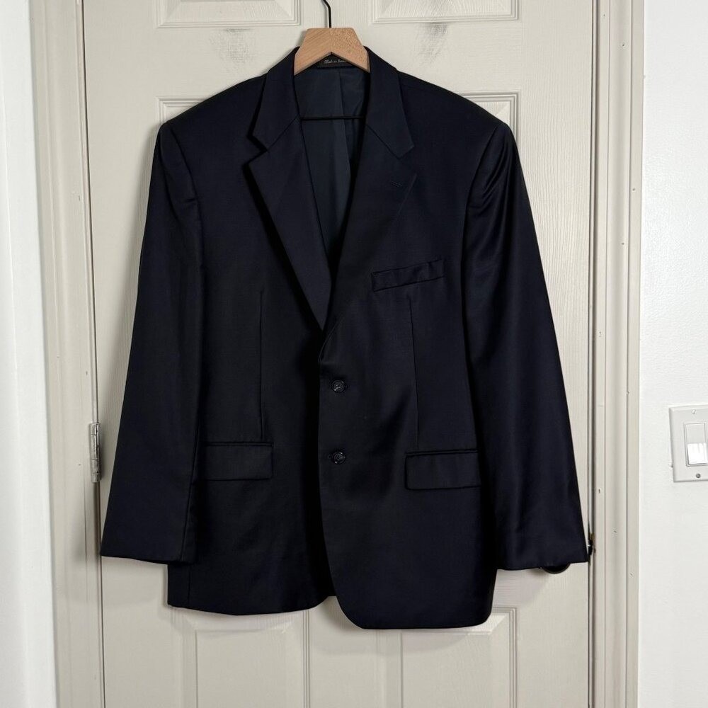 Lauren‎ Ralph Lauren Sport Coat Mens 43 Blue 100% Wool Blazer Business Formal